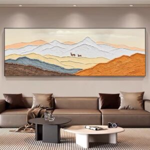 Abstract Golden Ridge Canvas Mural