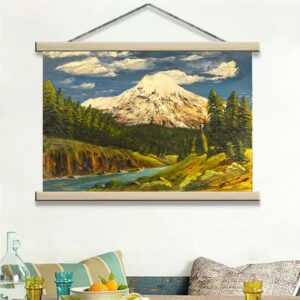 Snowy Mountain Pine Forest Scroll