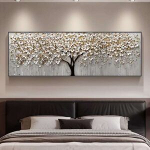 Blooming White Tree Horizontal Canvas