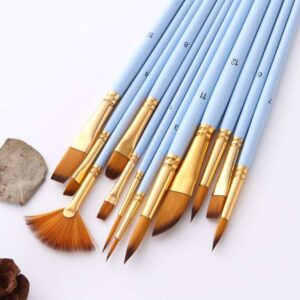 Wooden Handle Fan & Round Brush Set